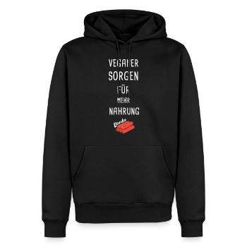 Veganer Danke - Männer Premium Bio Hoodie - Schwarz - Vorne - Nico (187cm)