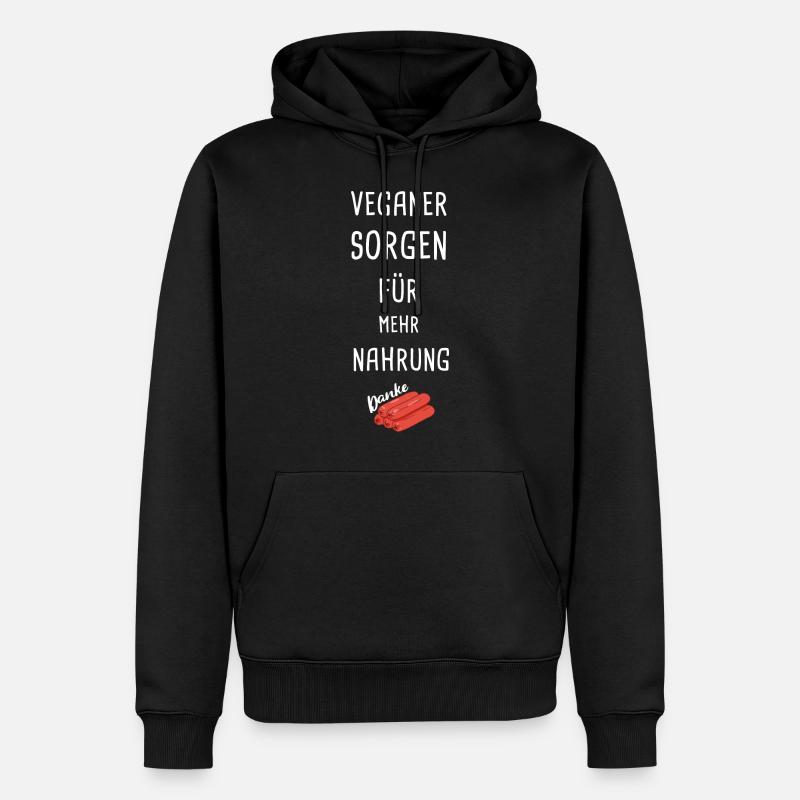Veganer Danke - Männer Premium Bio Hoodie - Schwarz
