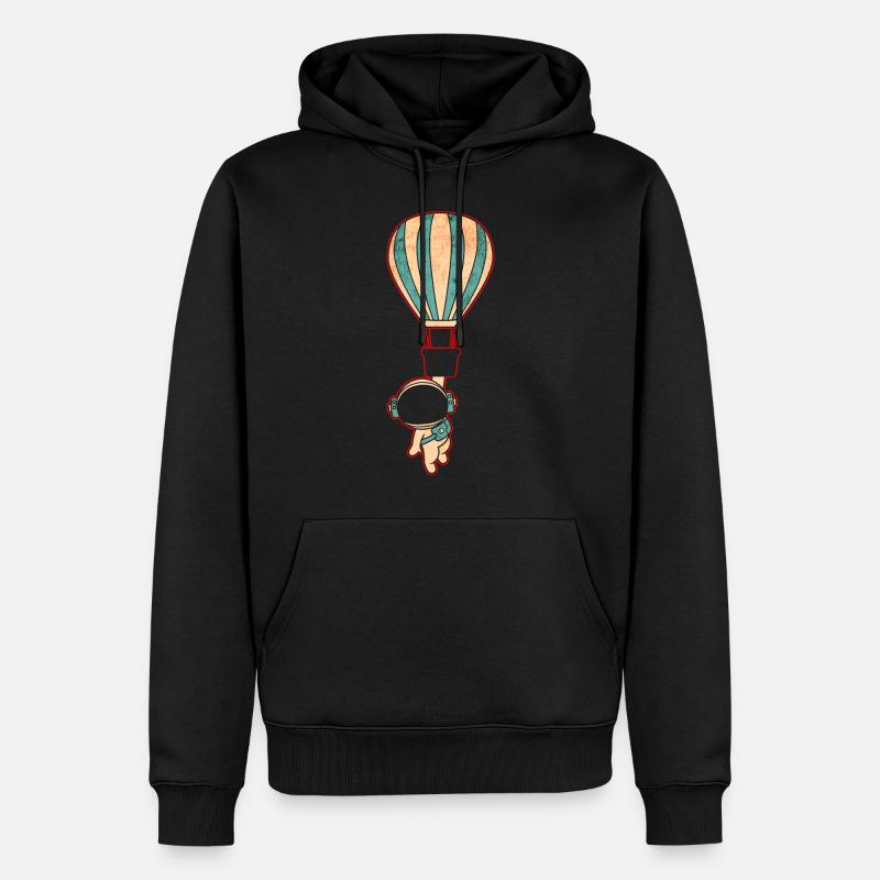 Astronaut Raumfahrt - Männer Premium Bio Hoodie - Schwarz