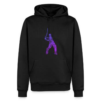Grillon - Sweat à capuche Premium bio Homme - noir - Devant - Nico (187cm)