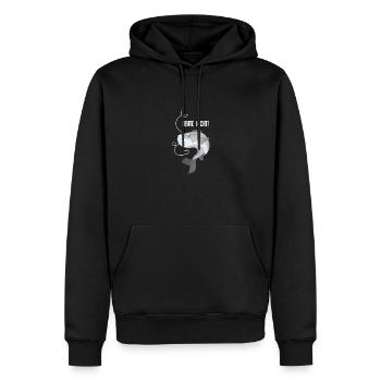 Heute nicht! - Männer Premium Bio Hoodie - Schwarz - Vorne - Nico (187cm)