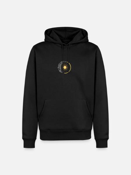 Moon and Sun - Men’s Premium Organic Hoodie - black