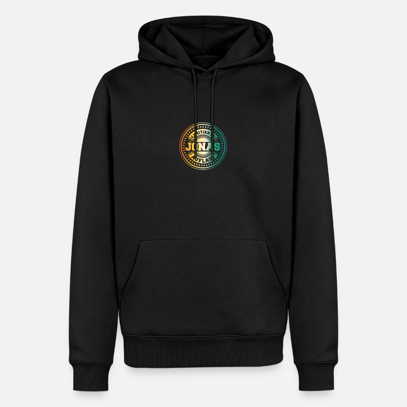 Jonas - Männer Premium Bio Hoodie - Schwarz