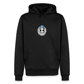 Leo Jonas - Men’s Premium Organic Hoodie - black - Front - Nico (187cm)
