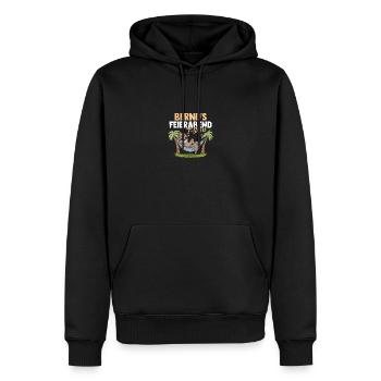 Paresseux Bernd - Sweat à capuche Premium bio Homme - noir - Devant - Nico (187cm)