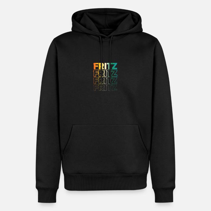 Fritz - Männer Premium Bio Hoodie - Schwarz
