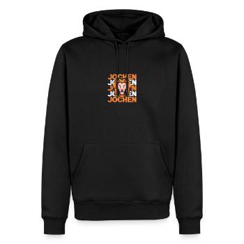 Löwe Jochen - Männer Premium Bio Hoodie - Schwarz - Vorne - Nico (187cm)