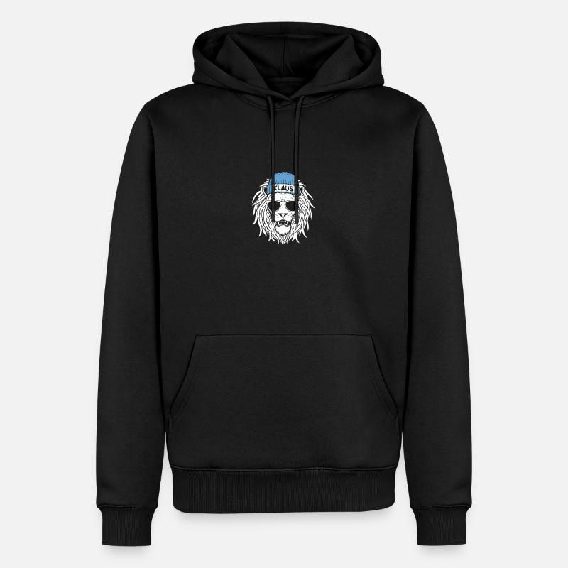Leo Klaus - Sweat à capuche Premium bio Homme - noir