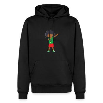 Dabbing Black King Juneteenth 1865 Brown Skin Boys - Sweat à capuche Premium bio Homme - noir - Devant - Nico (187cm)
