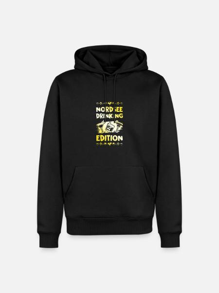 North Sea Drinking Saying - Men’s Premium Organic Hoodie - black