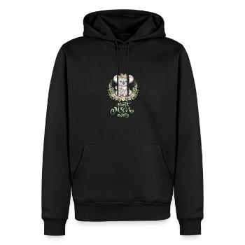 Best Mom Ever Koala Embrace Floral Wreath - Männer Premium Bio Hoodie - Schwarz - Vorne - Nico (187cm)