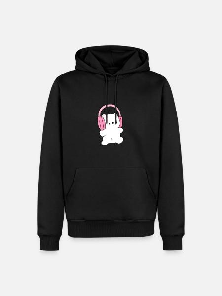 Music Cat - Men’s Premium Organic Hoodie - black
