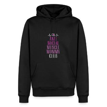 Anti Social Muscle Mommy Club - Sweat à capuche Premium bio Homme - noir - Devant - Nico (187cm)