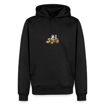 Niedlicher Traktor - Männer Premium Bio Hoodie - Schwarz - Vorne - Nico (187cm)