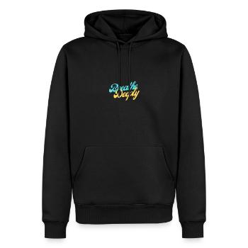 Respirez profondément - Sweat à capuche Premium bio Homme - noir - Devant - Nico (187cm)