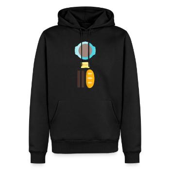 Breakfast in Taizé - Männer Premium Bio Hoodie - Schwarz - Vorne - Nico (187cm)