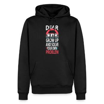 Funny Math Quote for Girls Boys Teens Men Women - Men’s Premium Organic Hoodie - black - Front - Nico (187cm)