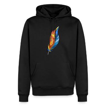 Plume - Sweat à capuche Premium bio Homme - noir - Devant - Nico (187cm)