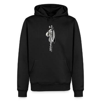 Cheval de loisir - cheval de loisir - cheval de loisir - Sweat à capuche Premium bio Homme - noir - Devant - Nico (187cm)