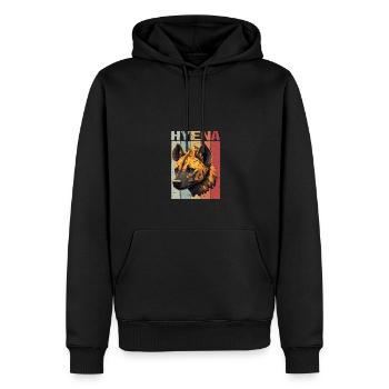 Hyena Head Retro style - Männer Premium Bio Hoodie - Schwarz - Vorne - Nico (187cm)