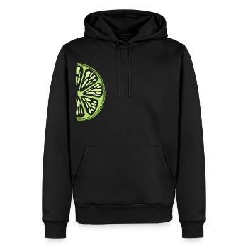Cadeau d'été citron citron vert - Sweat à capuche Premium bio Homme - noir - Devant - Nico (187cm)