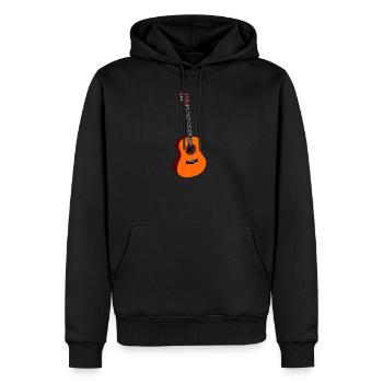 Guitare acoustique Guitare électrique - Sweat à capuche Premium bio Homme - noir - Devant - Nico (187cm)