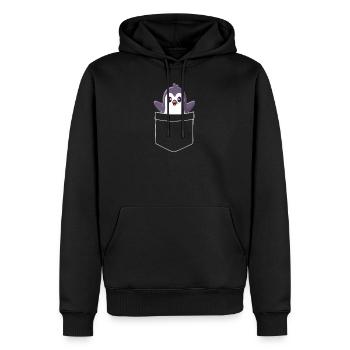 Süßes Baby Pinguin in der Tasche - Männer Premium Bio Hoodie - Schwarz - Vorne - Nico (187cm)