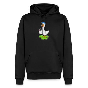 Duck hairdresser scissors - Men’s Premium Organic Hoodie - black - Front - Nico (187cm)
