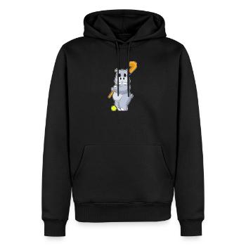 Hippopotamus Hockey sur gazon Stick - Sweat à capuche Premium bio Homme - noir - Devant - Nico (187cm)