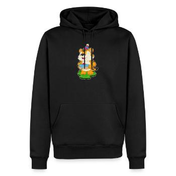Gâteau d’anniversaire tigre - Sweat à capuche Premium bio Homme - noir - Devant - Nico (187cm)