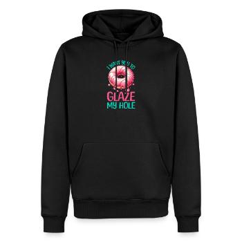 JE VEUX QUE TU GLACES MON TROU - Sweat à capuche Premium bio Homme - noir - Devant - Nico (187cm)