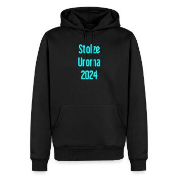 Fière arrière-grand-mère 2024 - Sweat à capuche Premium bio Homme - noir - Devant - Nico (187cm)