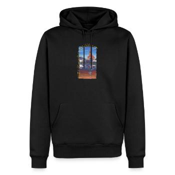 Historisches Dortmunder Hafenamt - Männer Premium Bio Hoodie - Schwarz - Vorne - Nico (187cm)
