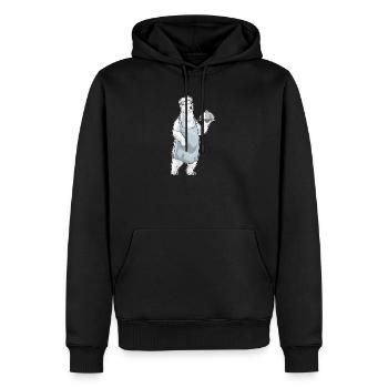 Eisbär Koch Servierglocke Kochen - Männer Premium Bio Hoodie - Schwarz - Vorne - Nico (187cm)