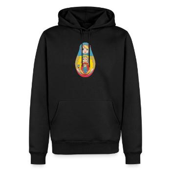 Traditionelle russische Matroschka Puppe - Männer Premium Bio Hoodie - Schwarz - Vorne - Nico (187cm)