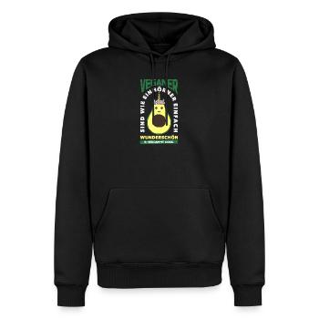 Achtung Ich Bin Veganer Lustiges Veganer Geschenk - Männer Premium Bio Hoodie - Schwarz - Vorne - Nico (187cm)
