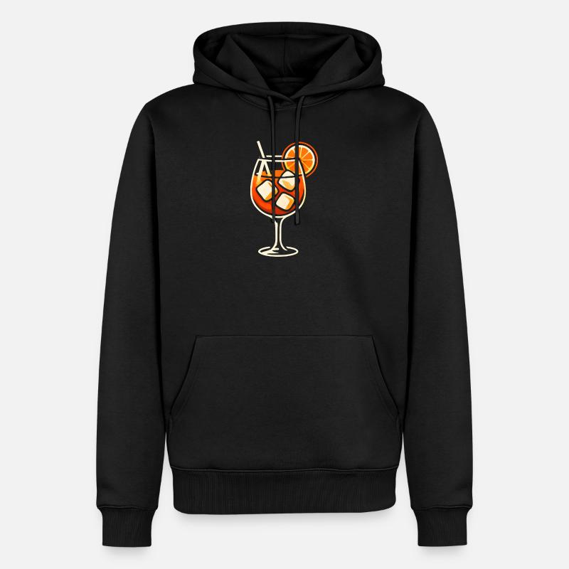 Party Spritz Glas Geschenkidee - Männer Premium Bio Hoodie - Schwarz