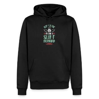 Ich liebe meinen Saint Bernard - Männer Premium Bio Hoodie - Schwarz - Vorne - Nico (187cm)