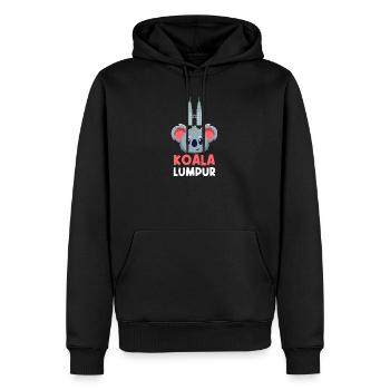 Koala Lumpur Jeu de mots de voyage mignon - Sweat à capuche Premium bio Homme - noir - Devant - Nico (187cm)