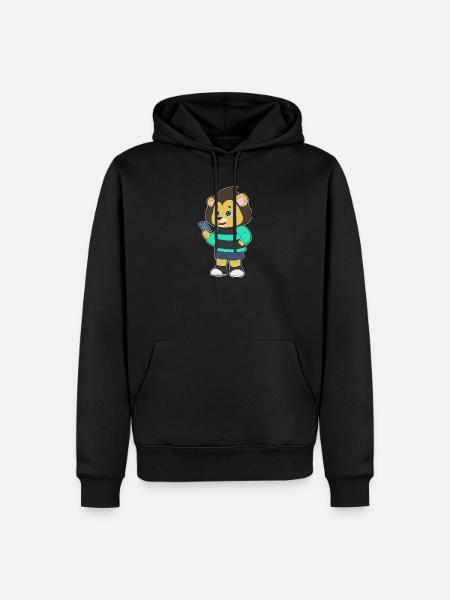 Lion Smartphone - Men’s Premium Organic Hoodie - black