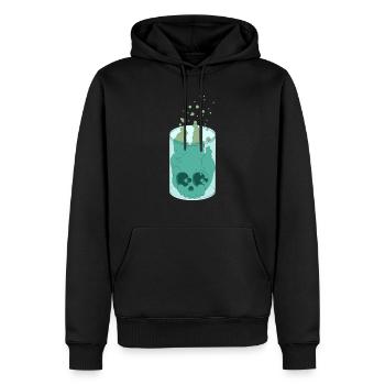 THE SMOKE - Men’s Premium Organic Hoodie - black - Front - Nico (187cm)