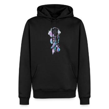 Traumfänger - Männer Premium Bio Hoodie - Schwarz - Vorne - Nico (187cm)