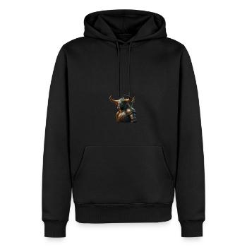 Mächtiger Stier - Männer Premium Bio Hoodie - Schwarz - Vorne - Nico (187cm)