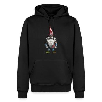 Gartenzwerg Zeichnung - Männer Premium Bio Hoodie - Schwarz - Vorne - Nico (187cm)
