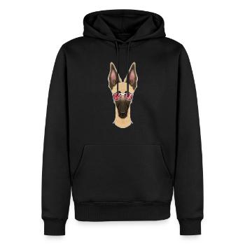 Malinois UK Sunglasses I English Flag I Union Jack - Männer Premium Bio Hoodie - Schwarz - Vorne - Nico (187cm)