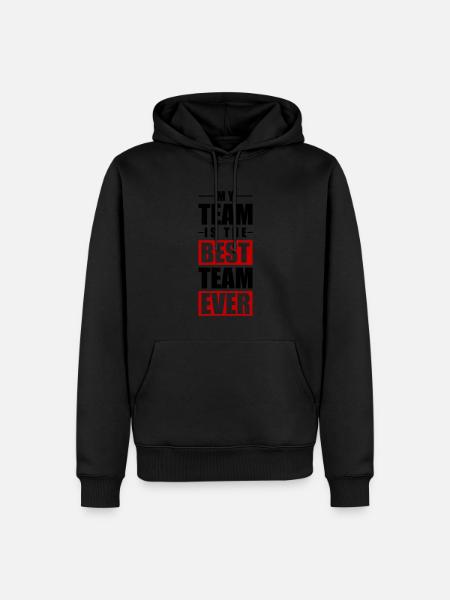 My Team Quote - Men’s Premium Organic Hoodie - black