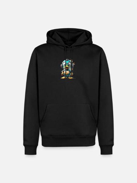 Canard robot - Sweat à capuche Premium bio Homme - noir