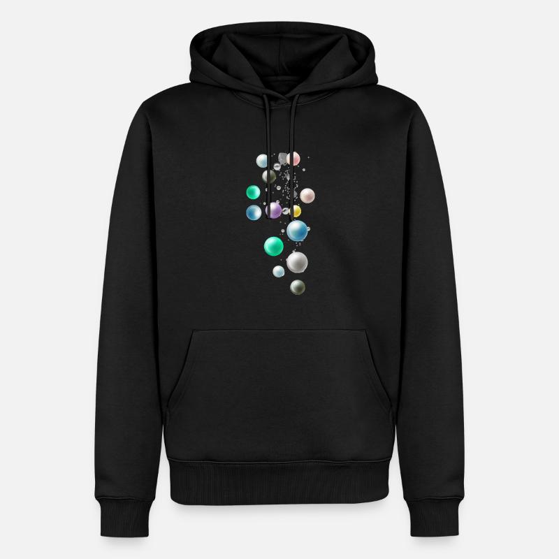 Bunte Perlen, Perlen,perle, Steine - Männer Premium Bio Hoodie - Schwarz