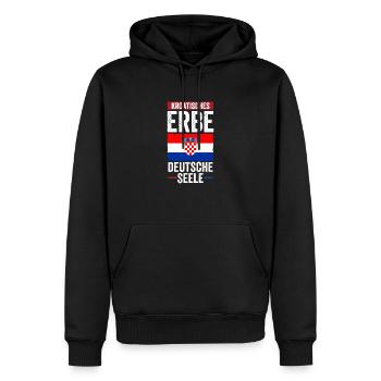 Kroate Kroatisch Deutschland Kroatien - Männer Premium Bio Hoodie - Schwarz - Vorne - Nico (187cm)