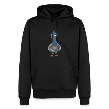 Bernard Le Pigeon - Männer Premium Bio Hoodie - Schwarz - Vorne - Nico (187cm)